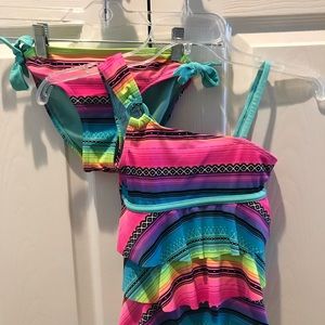 Lot of 2 - Justice Girls sz 7 Swimsuits Bikinis